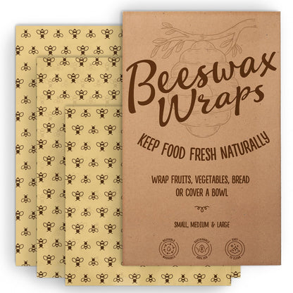 Cervora Reusable Beeswax Food Wrap Set (3-Pack)